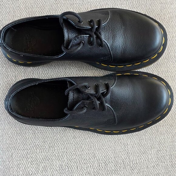 Dr. Martens 1461 Black Smooth Leather 3 Eye Oxford Shoes Size 7 New main image 11